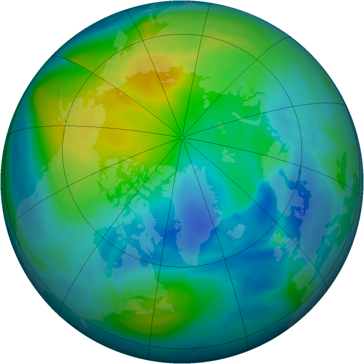 Arctic ozone map for 26 October 2006